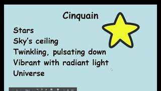 Cinquain Poem [upl. by Junina]