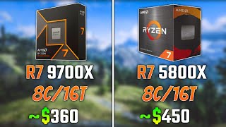 AMD RYZEN 7 9700X vs RYZEN 7 5800X  Test in 6 Games [upl. by Ssitnerp167]