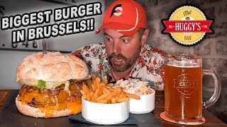 Hundreds Have Failed Huggys Massive Bacon Double Cheeseburger Challenge in Belgium [upl. by Grant]