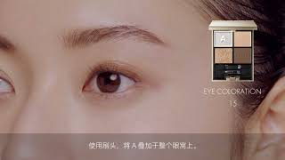 ルナソル LUNASOL EYE COLORATION 15 How To Use CH [upl. by Ybbob]