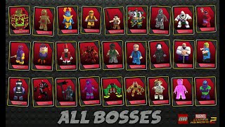 ALL BOSSES LEGO Marvel Super Heroes 2 [upl. by Leirvag]