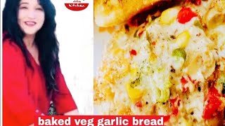 Baked Dish Vegetarian With Garlic Bread And White Sauce  Rajni Sabnani [upl. by Amber985]