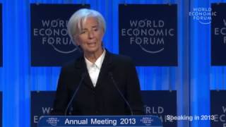 Christine Lagarde  Speaking at the World Economic Forum in 2013 on growth [upl. by Comyns339]