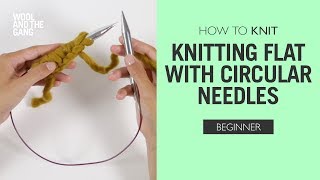 How to Knit Knitting flat with circular needles [upl. by Cherye]