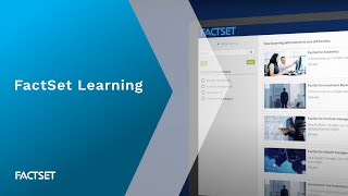 FactSet Learning [upl. by Wiese]