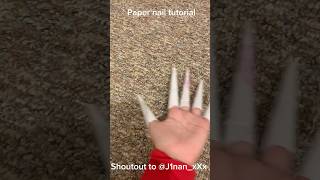 Paper nail tutorial nails paper [upl. by Tavis619]