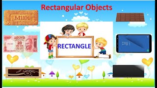 rectangle  rectangular objects  rectangular shape  draw rectangle  rectangle  EToddlers [upl. by Ridinger]