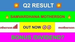 samvardhana motherson share latestnews todayQ2 RESULTSmarket resultsmotherson share latestnews [upl. by Eladroc447]