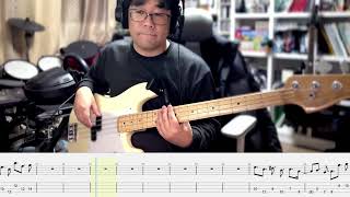 Radiohead  Myxomatosis  bass cover tab [upl. by Arved]