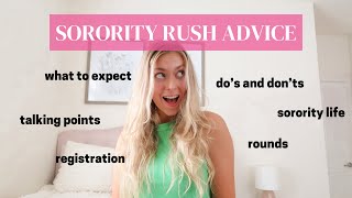 SORORITY RECRUITMENT ADVICE  from a senior in college what to expect do’s and don’ts rounds [upl. by Kimberlyn]