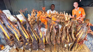 Street Food in Côte d’Ivoire 🇨🇮 Insane VERTICAL BBQ in Abidjan West Africa [upl. by Itsuj710]