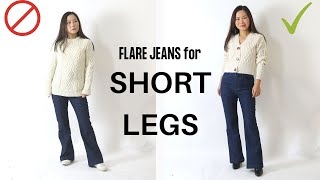 How to wear flare jeans if you have short legs like me [upl. by Rasaec]