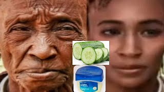 Powerful natural treatment remove wrinkles and fine lines with cucumber and vaseline [upl. by Hau]