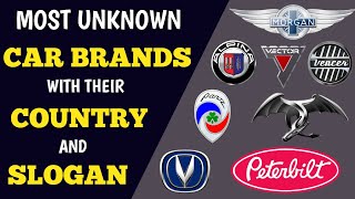 MOST UNPOPULAR CAR BRANDS WITH THEIR COUNTRY AND SLOGAN [upl. by Gile709]