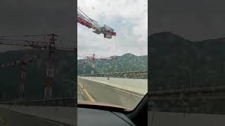 A15 motorway Gravagnaviaduct under construction with very tall cranes timelapse [upl. by Blim]