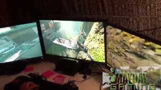 Titanfall triple monitor set up video 5760x1080 on 3 24 inch monitors DLC Swampland [upl. by Costello]