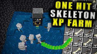 Simple 120 One Hit Skeleton Spawner XP Farm in Minecraft Bedrock MCPEXboxPSSwitchPC [upl. by Armin]