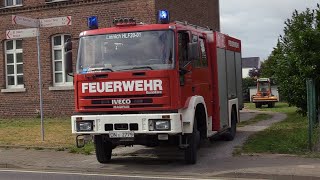 An der Wache vorbei TSFW02 HLF2001 amp TLF300001 Freiw Feuerwehr Linnich  FuStW Polizei NRW [upl. by Suissac]