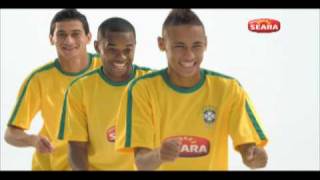 Robinho Neymar e Ganso no comercial da Seara  OFICIAL [upl. by Dnomayd546]