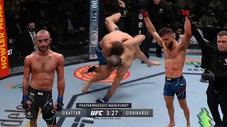 UFC Calvin Kattar Destroyes Giga Chikadze Full Highlights [upl. by Ijan314]