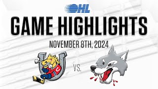 OHL Highlights Barrie Colts  Sudbury Wolves Nov 8 2024 [upl. by Racso]