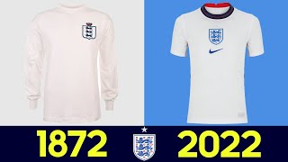 ⚽ The Evolution of England Football National Team Kit 2022  All England Football Jerseys in History [upl. by Sucramd]