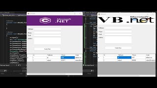 vbnet vs C  project using vbnet vs project using C [upl. by Wesle]