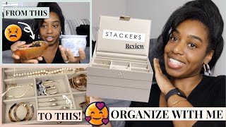 ORGANIZE WITH ME  Organizing My Jewelry With Stackers — Minimal Understated Just Lovely ☺ [upl. by Dyson983]