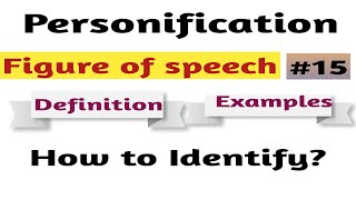 Personificationfigure of speech [upl. by Hanavas]