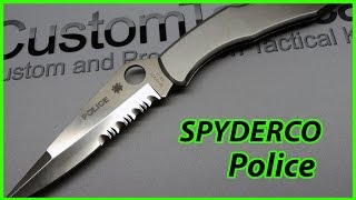 Spyderco Police C07 Stainless Steel Original Knife Review [upl. by Samohtnhoj]