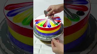 Multi Colour Cake Design  Cake Recipe shorts youtubeshorts viralvideo video [upl. by Edahs]