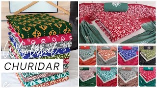 cotton Churidar dress material 😍 cotton dress materials with price 😍 wholesale Dress material [upl. by Ahseyt]