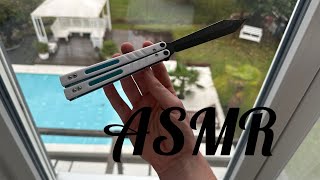 white replicant flipping 🤍  balisong asmr [upl. by Lamrert]