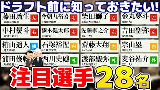 知っておきたい2024年ドラフト注目選手28人を紹介！ [upl. by Junette490]