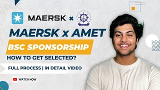 MAERSK X AMETBSC SPONSORSHIPFULL PROCESSHOW TO GET SELECTIONLivingthelallalife maersk amet [upl. by Henning]