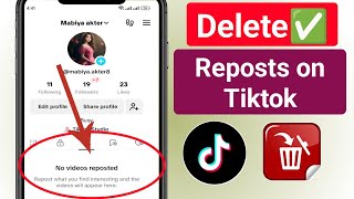 How to remove reposts on Tiktok Delete reposts2024 [upl. by Barrett]