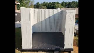 Suncast 8 x 10 HeavyDuty Resin Tremont Storage Shed Sand [upl. by Becka]