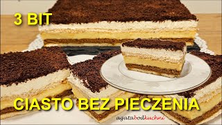 Lubisz karmel Pyszne ciasto 3 Bit bez pieczenia  agatabodkuchni [upl. by Dusen]