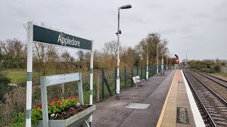 Appledore Railway Station On The Marshlink Train Line With Southern Class 171 DMU Arriving 181124 [upl. by Drawyah143]