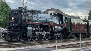 Canadian Pacific steam locomotive 2816 and Franklin Parks Metra trains [upl. by Alejna]