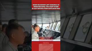 SEHARI SETELAH PELANTIKAN PRESIDEN PRABOWO BAKAMLA RI USIR KAPAL CINA DI LAUT NATUNA indonesia [upl. by Dorcus]