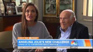 Angelina Jolie and Louis Zamperini talk about Unbroken Today Show by Tom Brokaw [upl. by Soutor337]