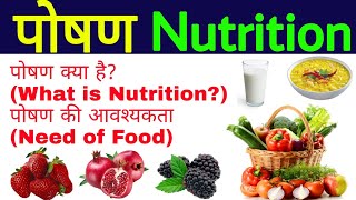 पोषण क्या है  Poshan kya hai  What is Nutrition  पोषण की आवश्यकता  पोषण की उपयोगिता जीवविज्ञान [upl. by Birecree972]