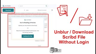 How To Unblur And Download Scribd Document Without Login  ebaca [upl. by Oratnek]