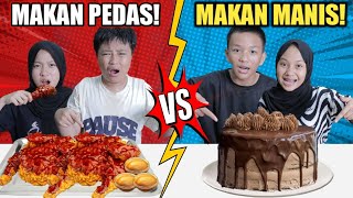 TANTANGAN MAKANAN SUPER PEDAS VS MAKANAN SUPER MANIS GAMERS BUCIN [upl. by Oleta]