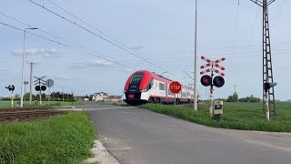 4K Przejazd kolejowy SSP Chociczka km 3346  Polish Railroad Crossing [upl. by Aleacem]