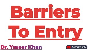 Barriers To Entry  Meaning Of Barriers To Entry  Microeconomics  Industrial Economics  Economics [upl. by Atram639]