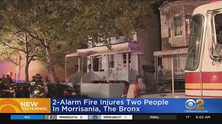 2 Hurt In Bronx Fire [upl. by Adnylem958]