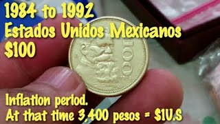 1984 100 Extremely rare coin Estados Unidos Mexicanos [upl. by Candie691]