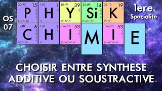 Physiquechimie  Première  03 Choisir entre synthèse additive ou soustractive [upl. by Elset]